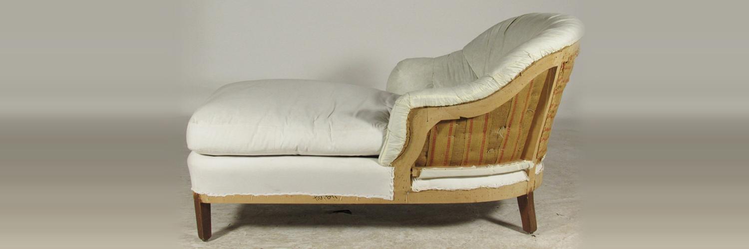 Antique divan with new upholstery